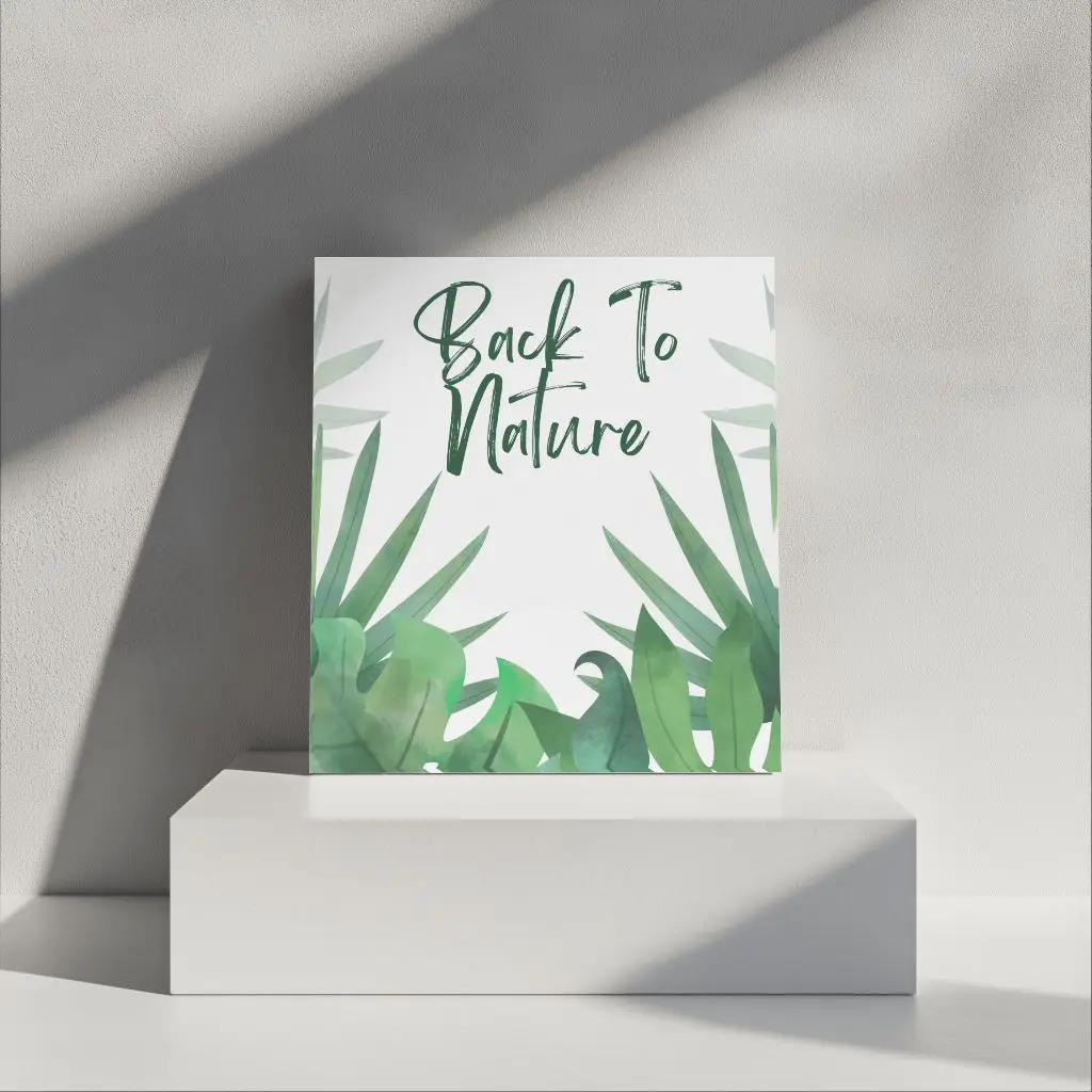 Minimalist Pedestal Canvas Mockup Soft Shadows Modern Textured Background Elegant And Serene Display 035