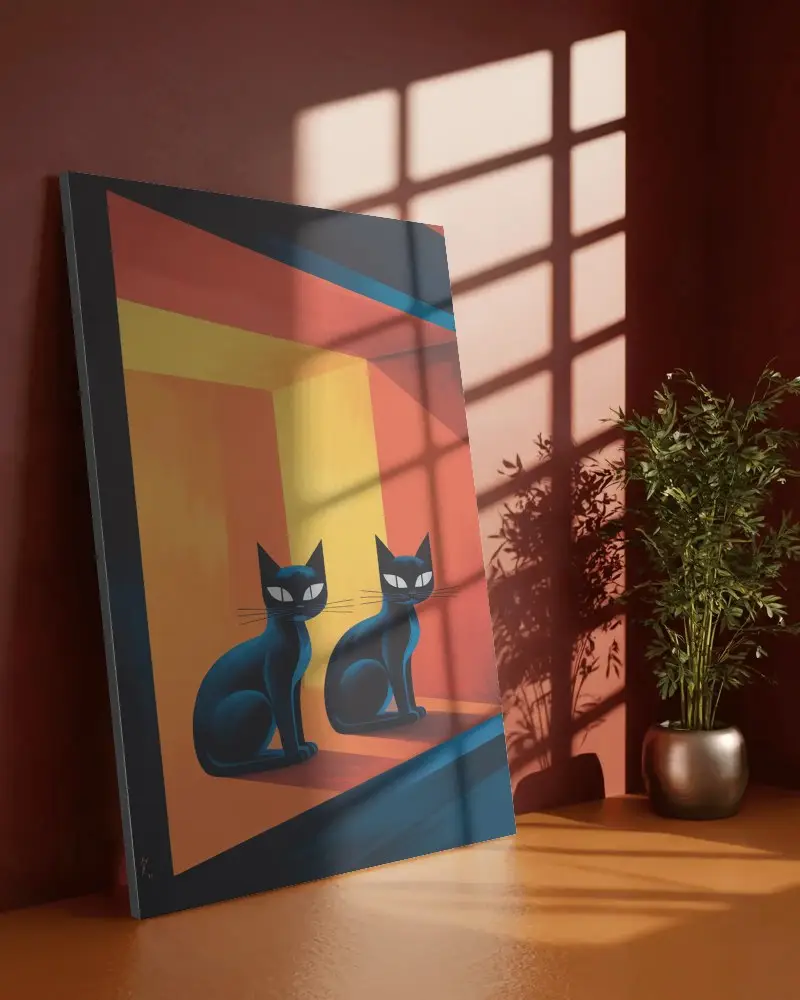 Modern Room Canvas Mockup With Sunlight Shadow And Indoor Plant Decoration For Wall Art