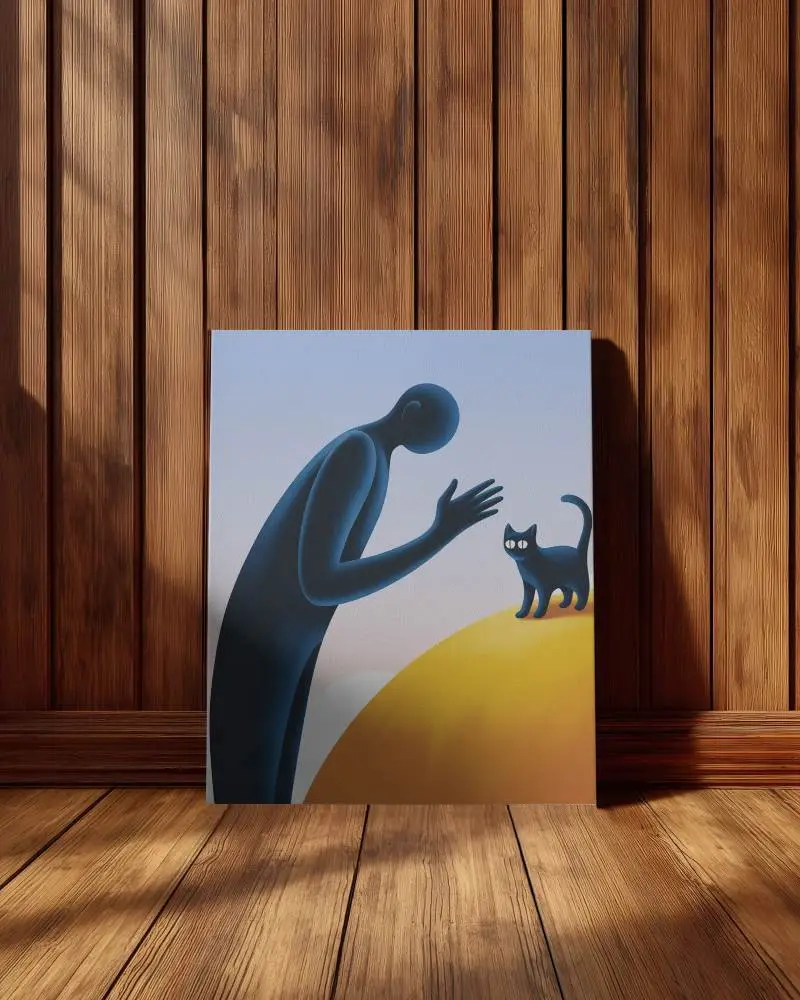 Standing Isolated Canvas Mockup For Showcasing Artwork Or Photography Prints