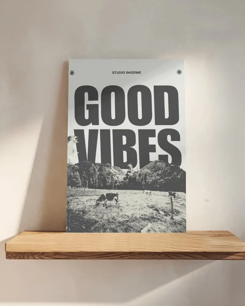 Minimalist Shelf Canvas Mockup Soft Lighting Simple And Serene