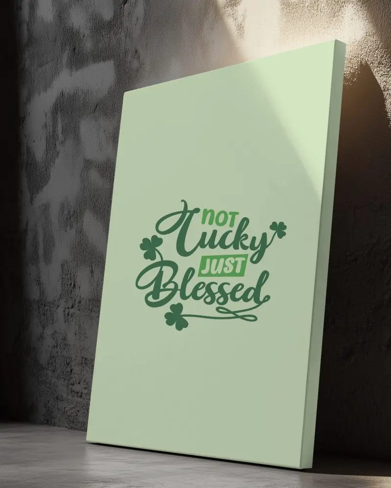 High Contrast Art Display Canvas Mockup Deep Shadows Warm Lighting 040