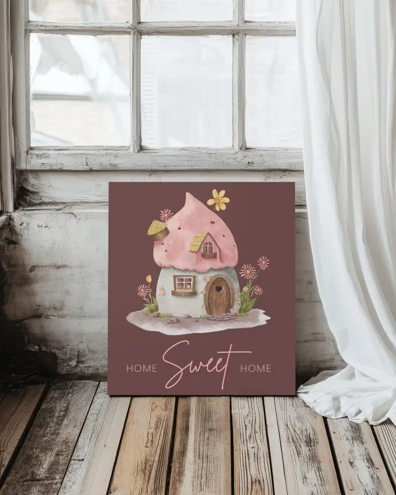 Farmhouse Aesthetic Canvas Mockup Textured Walls And Distressed Wood 041