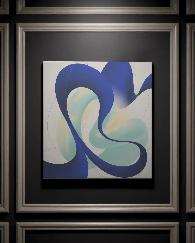 Ornate Frame Wall Canvas Mockup With Classic Panel Molding Design Elegant Border Detail