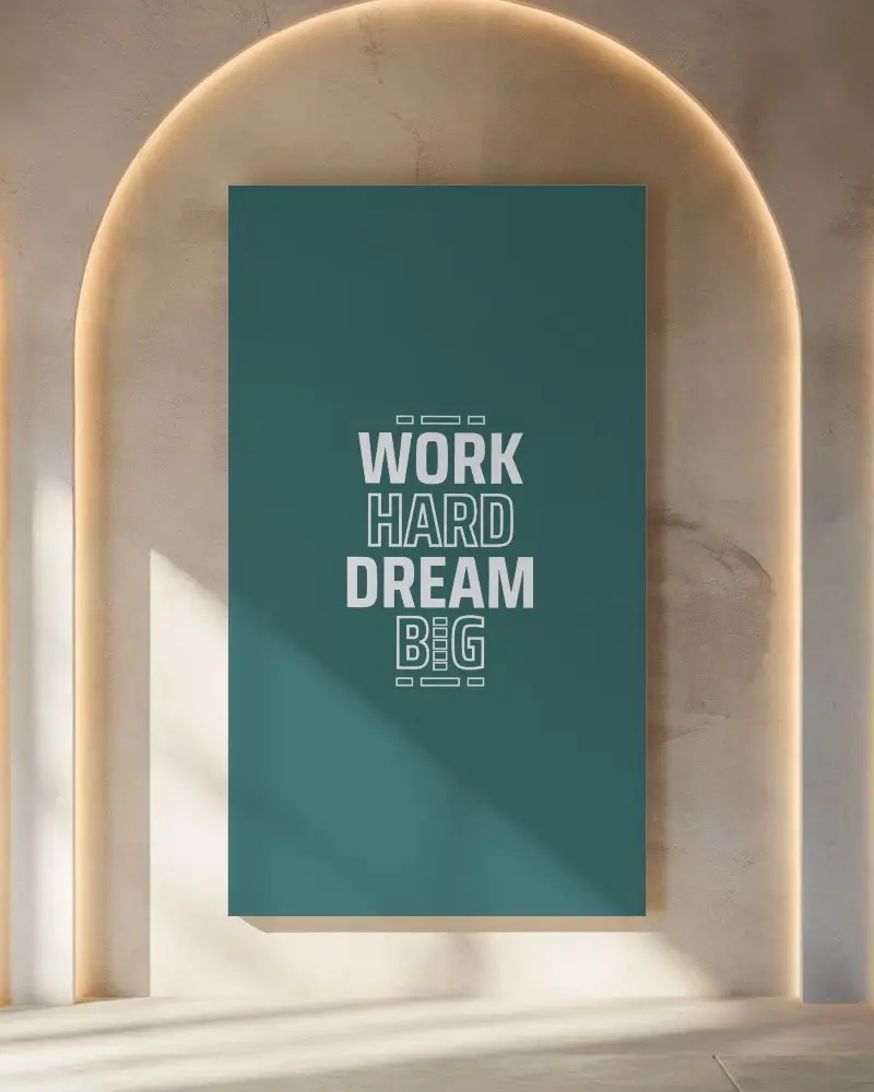 Modern Arched Wall Canvas Mockup Soft Indirect Lighting Textured Neutral Tones Elegant And Serene Ambience 079