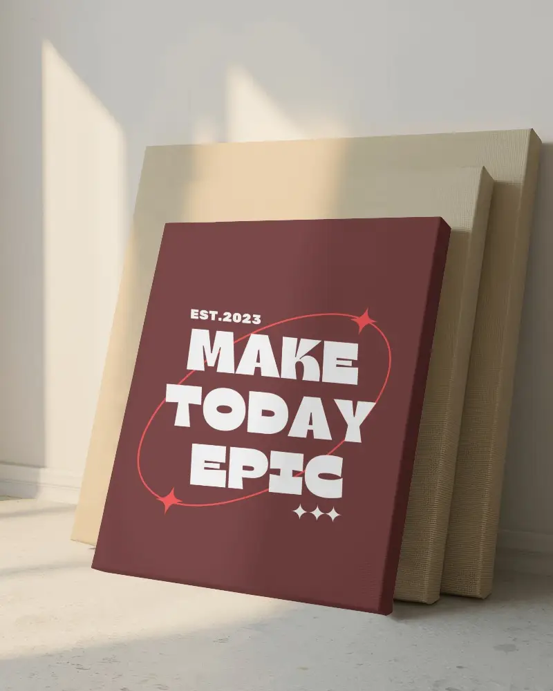 Sunlit Corner Canvas Mockup Stack Of Frames Warm And Inviting