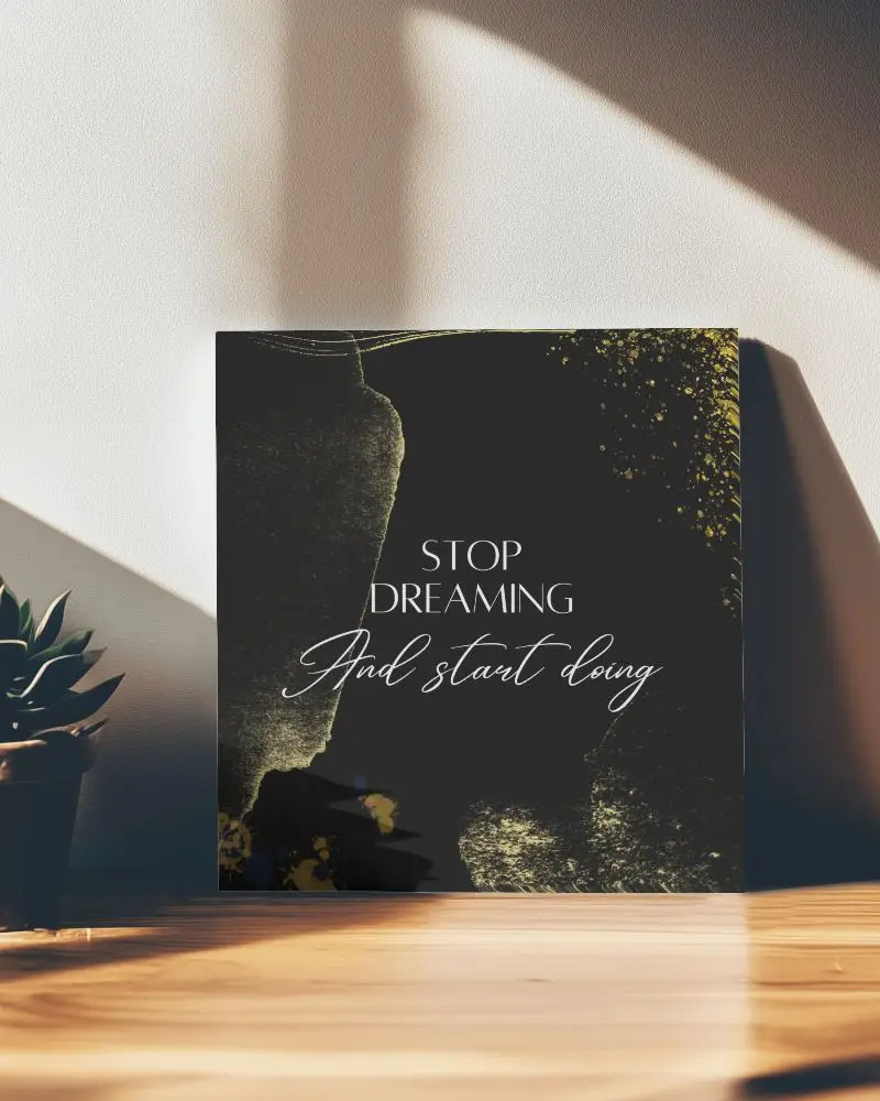 Sunlit Leaning Canvas Mockup On Wooden Floor With Natural Light And Soft Shadows Modern Minimalist Aesthetic