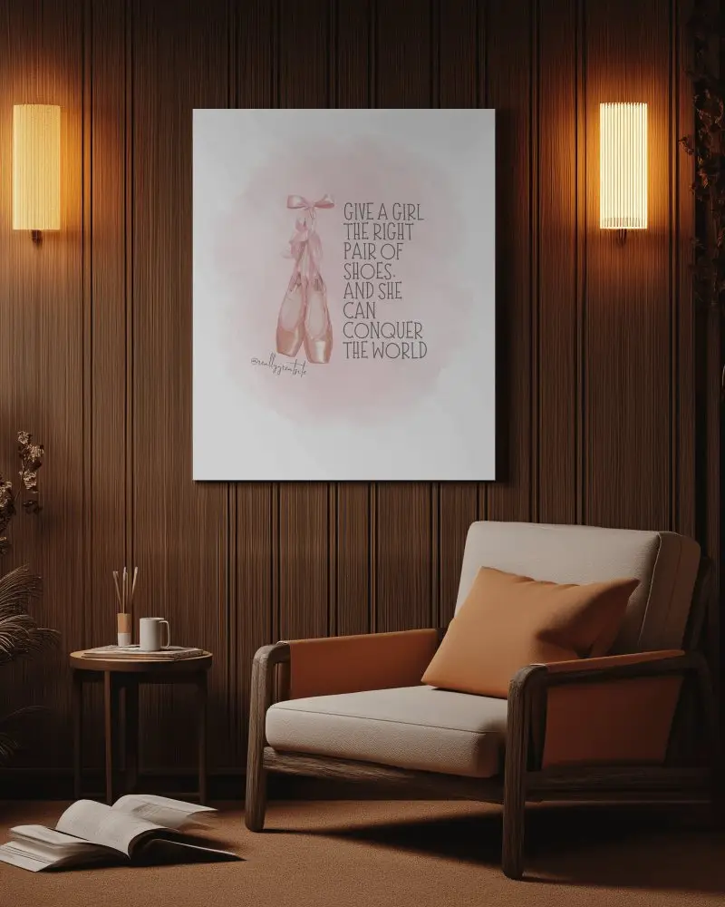 Cozy Wood Paneled Reading Nook Wall Canvas Mockup With Warm Lighting And Modern Lounge Chair