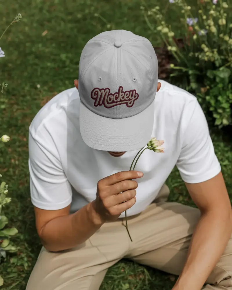 Simple Fashion Cap Mockup Showing Front And Top Views For Branding Projects