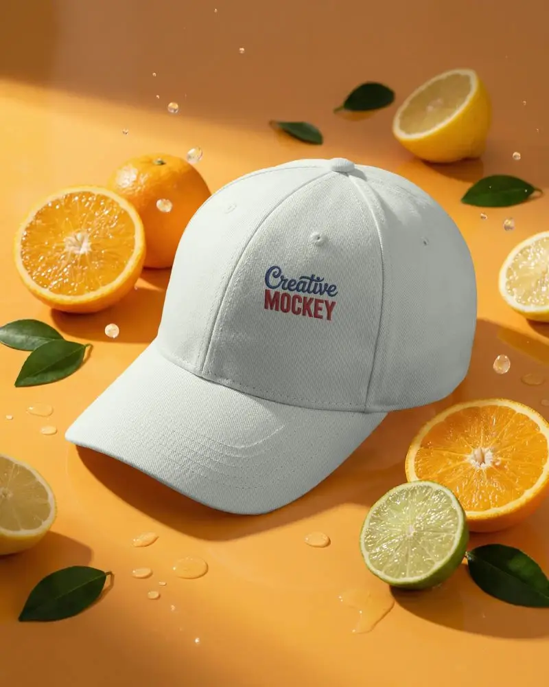 Premium Quality Custom Baseball Cap Mockup For Creative Headwear Design Presentations