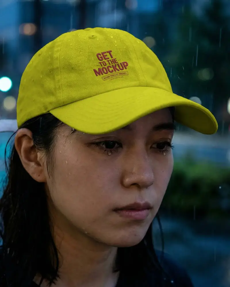 Comfortable Breathable Outdoor Cap Mockup Perfect For Rainy Weather And Active Lifestyle