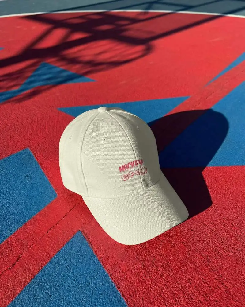 Blank Baseball Cap Mockup On Urban Sports Court For Custom Logo Design