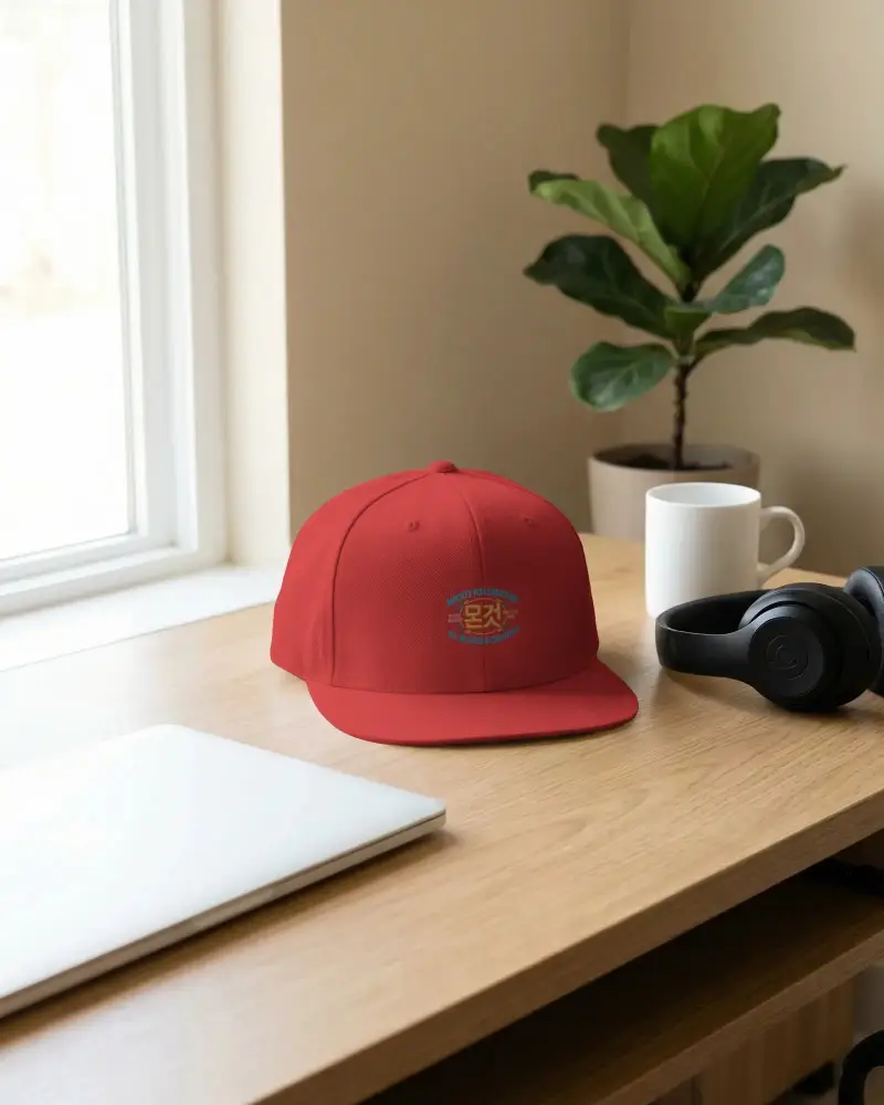 Premium Custom Flat Brim Cap Mockup For Stylish Casual And Sporty Headwear Collection