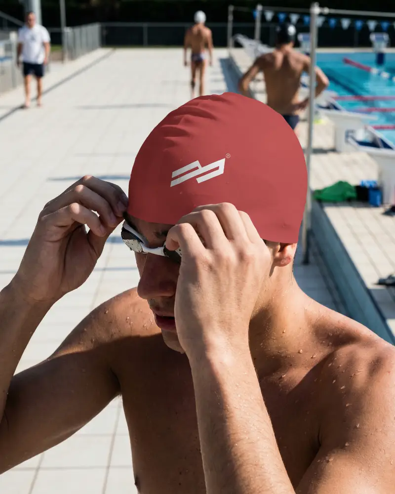High Quality Swim Cap Mockup For Swim Training Pool Practice And Water Sport Enthusiasts Use