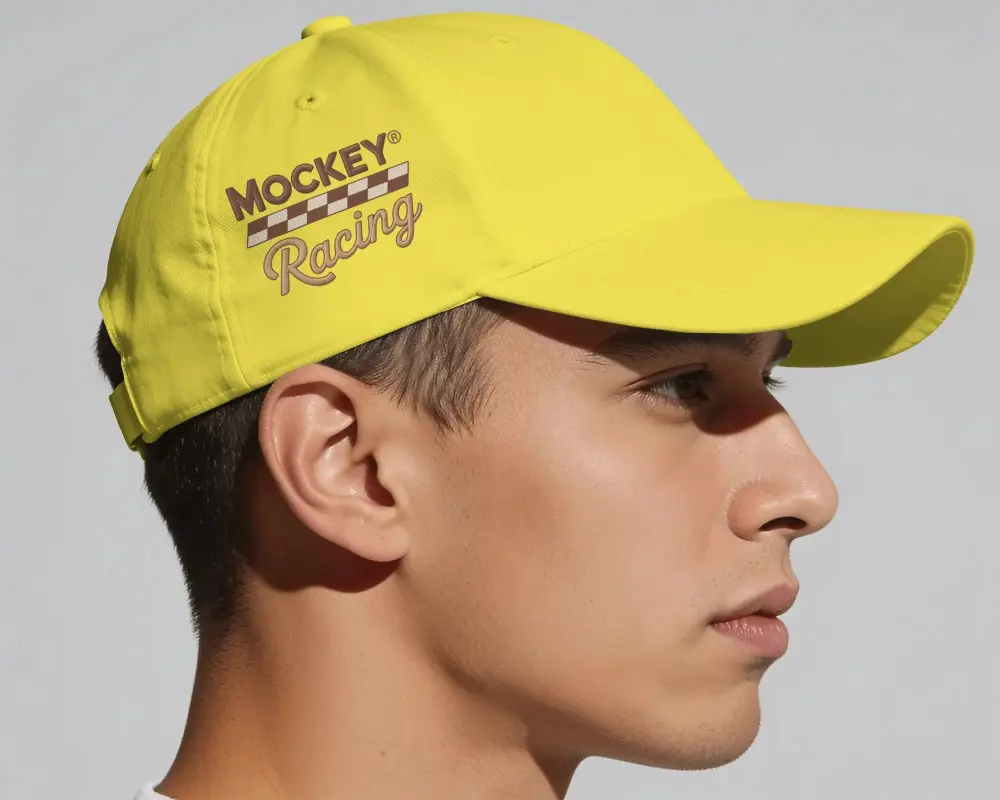 Side Profile Cap Mockup Showcasing Perfect Fit For Branding Or Personalized Gift Options