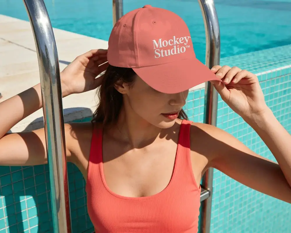 Adjustable Strap Athletic Cap Mockup For Outdoor Sports And Casual Wear Mockup Template