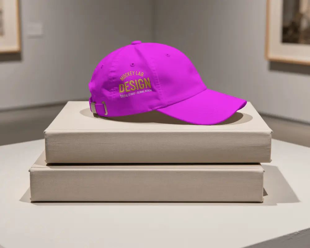 Classic Baseball Cap Mockup With Adjustable Strap For Comfortable Fit And Style