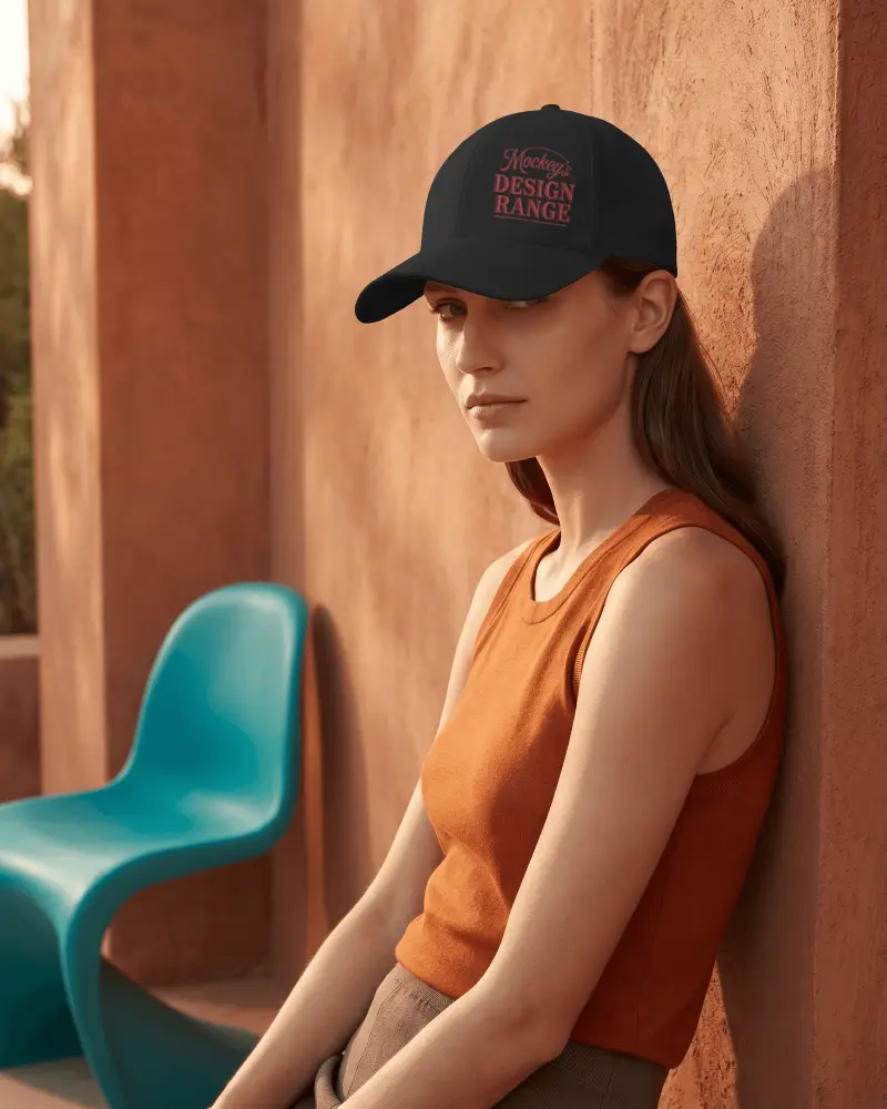 Trendy Baseball Cap Mockup With Outdoor Setting For Lifestyle Branding And Ecommerce Display