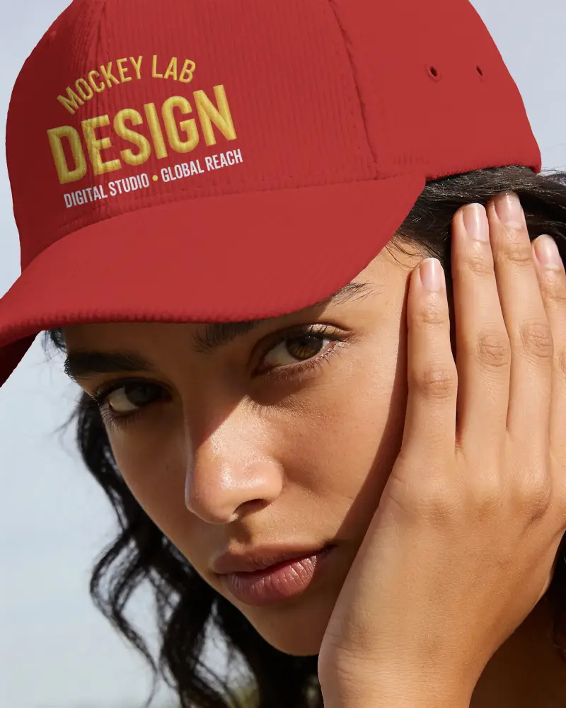 Trendy Corduroy Baseball Cap Mockup Breathable Eyelets For Daily Casual Style And Comfort