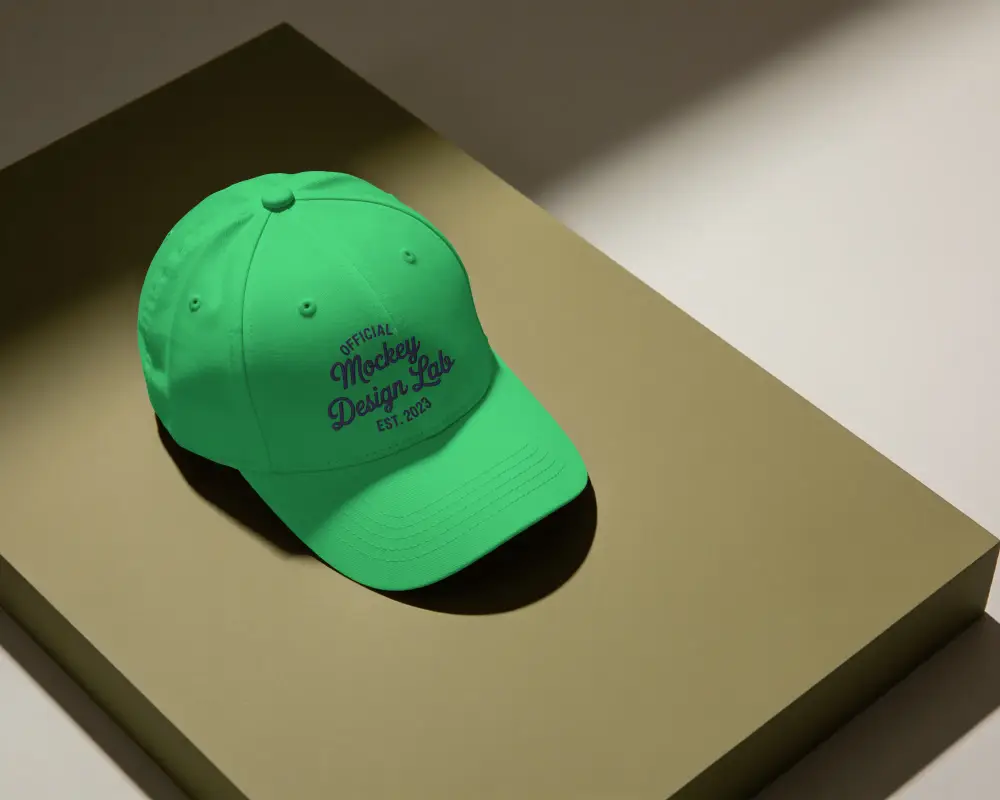 Premium Adjustable Baseball Cap Mockup With Ventilation Eyelets For Ultimate Comfort And Style
