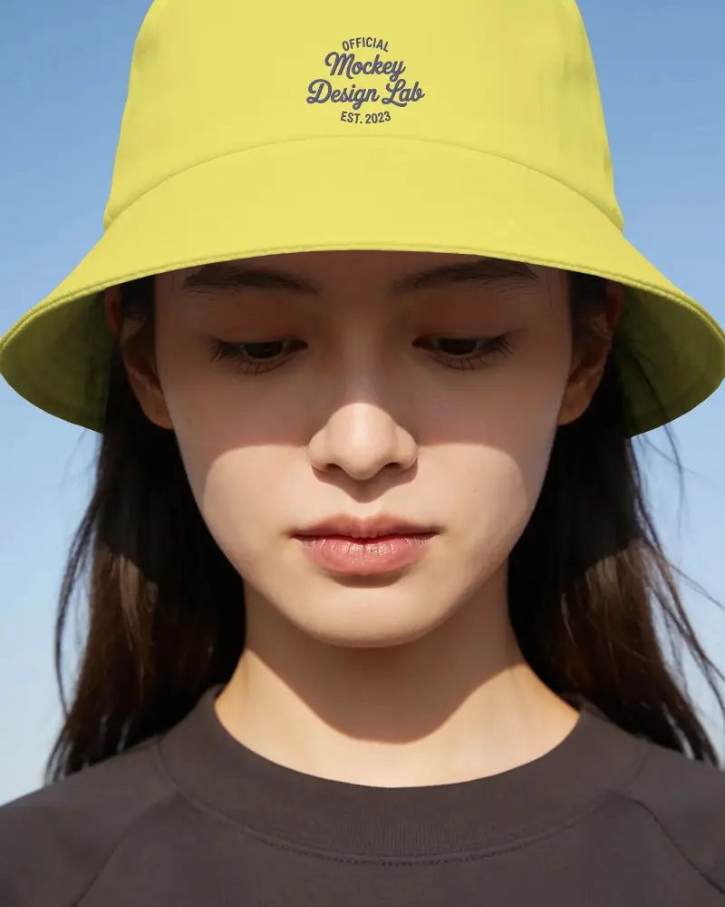 Stylish Basic Bucket Cap Mockup With Clean Lines Perfect For Branding And Printing