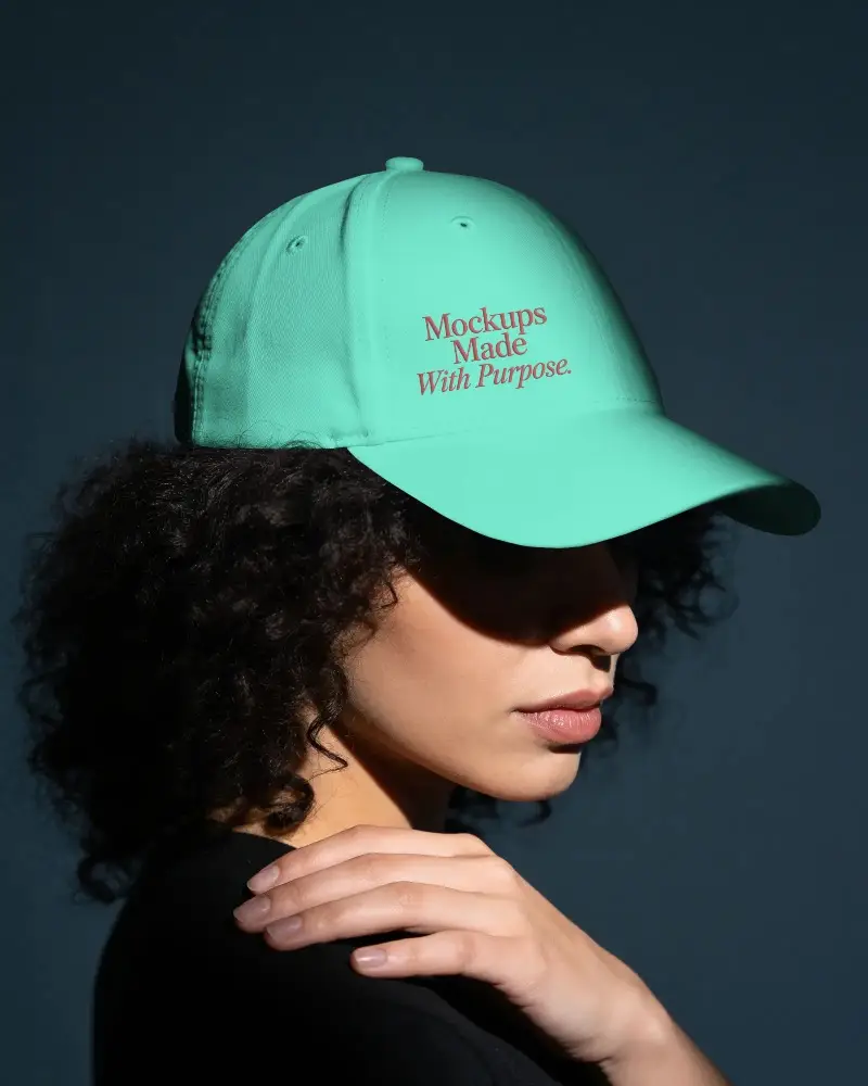 Stylish Womens Baseball Cap Mockup For Custom Logo Branding And Fashion Accessories