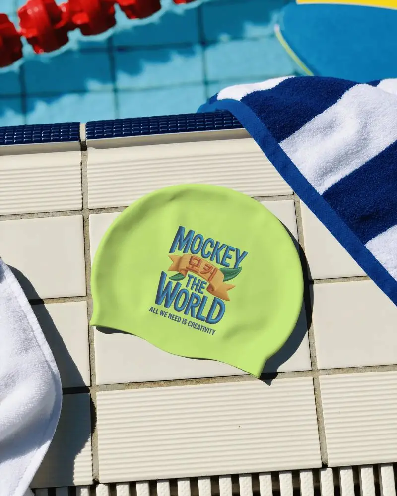 Premium Quality Swimming Cap Mockup Designed For Swim Practice Competitions And Water Sports Use