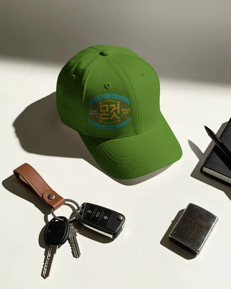 Stylish Baseball Cap Mockup With Curved Brim For Casual Outdoor Activities And Summer Wear