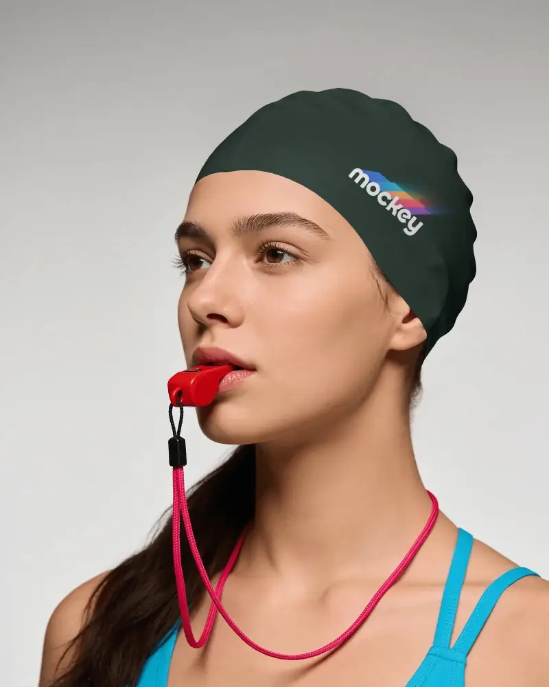 Waterproof Swim Cap Mockup Ideal For Professional Swimming Training And Water Sport Activities