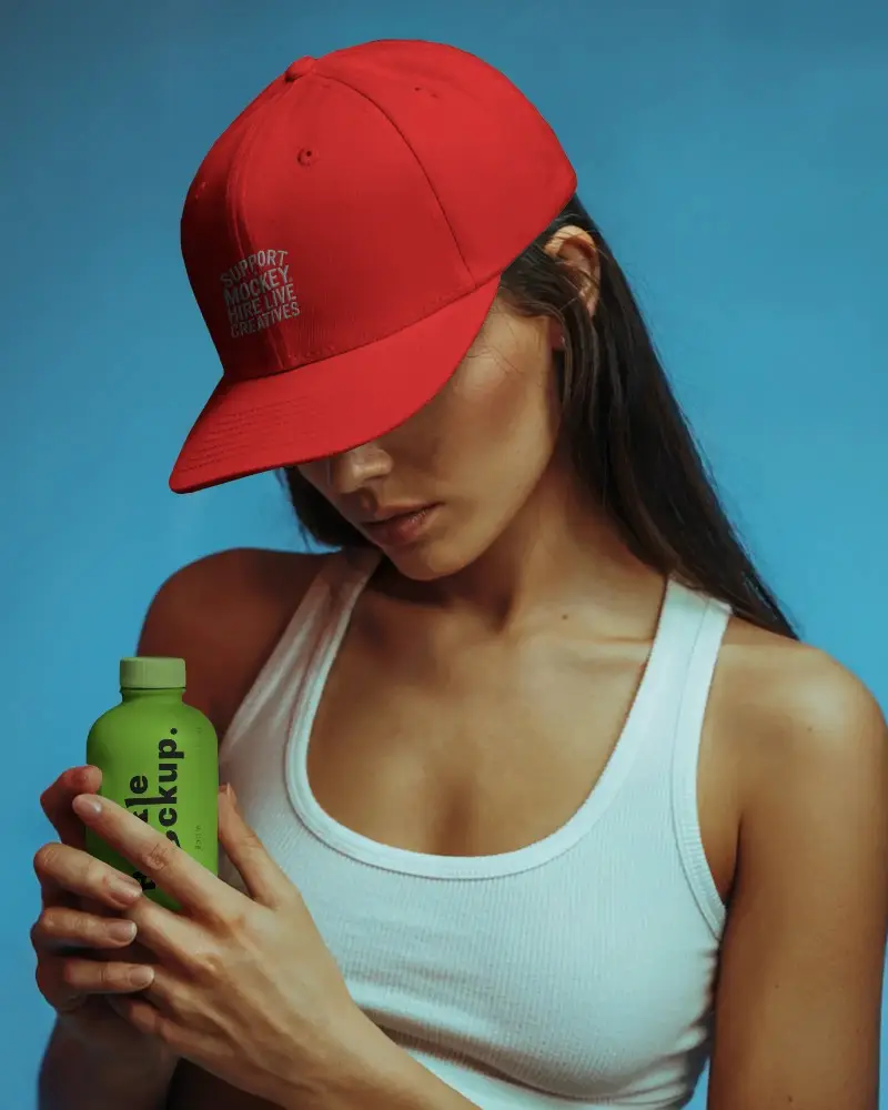 Premium Quality Sports Cap Mockup With Curved Brim Ideal For Fashion And Merchandise Marketing