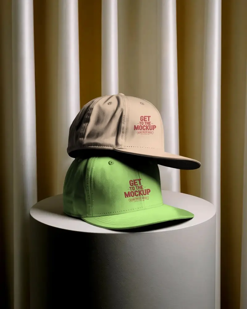 High Resolution Flat Brim Cap Mockup For Apparel Merchandise And Promotional Use