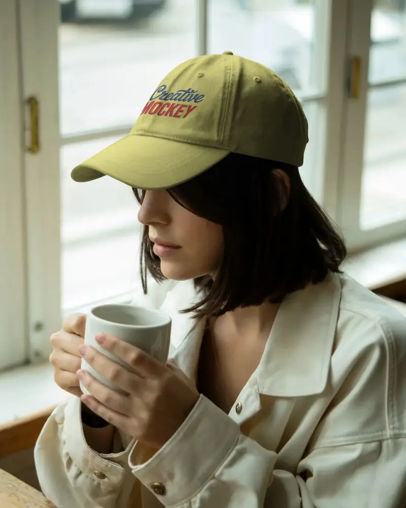 Premium Quality Unisex Cap Mockup Featuring Breathable Fabric And Six Panel Construction