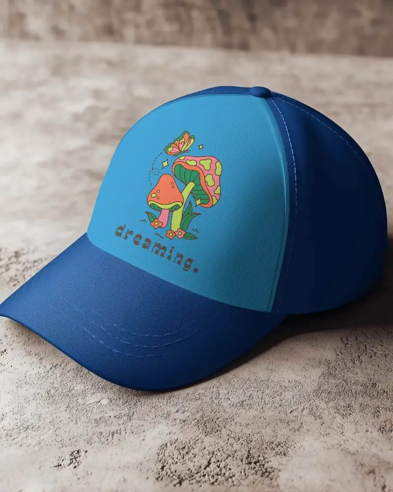 High Quality Trucker Cap Design Showcase On Weathered Concrete For Urban Lifestyle And Sportswear Brands