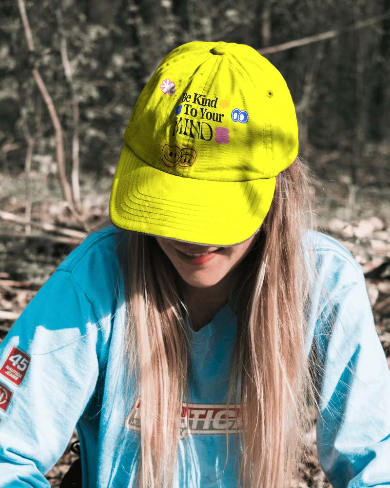 Dad Hat Mockup With Natural Light And Forest Backdrop