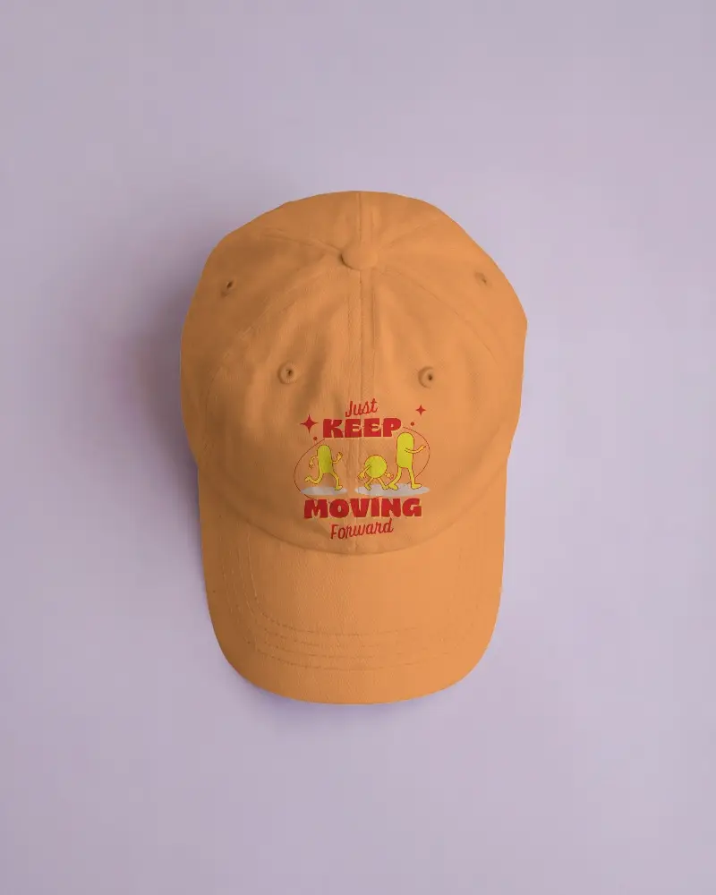 Top View White Baseball Cap Mockup On Pastel Purple Background Soft And Minimal Aesthetic