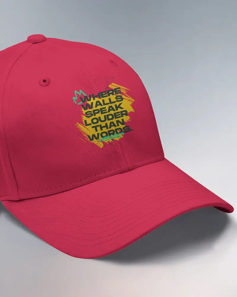 Close Up Front Angle Baseball Cap Mockup Soft Gradient Background Clean White Fabric And Shadow Play