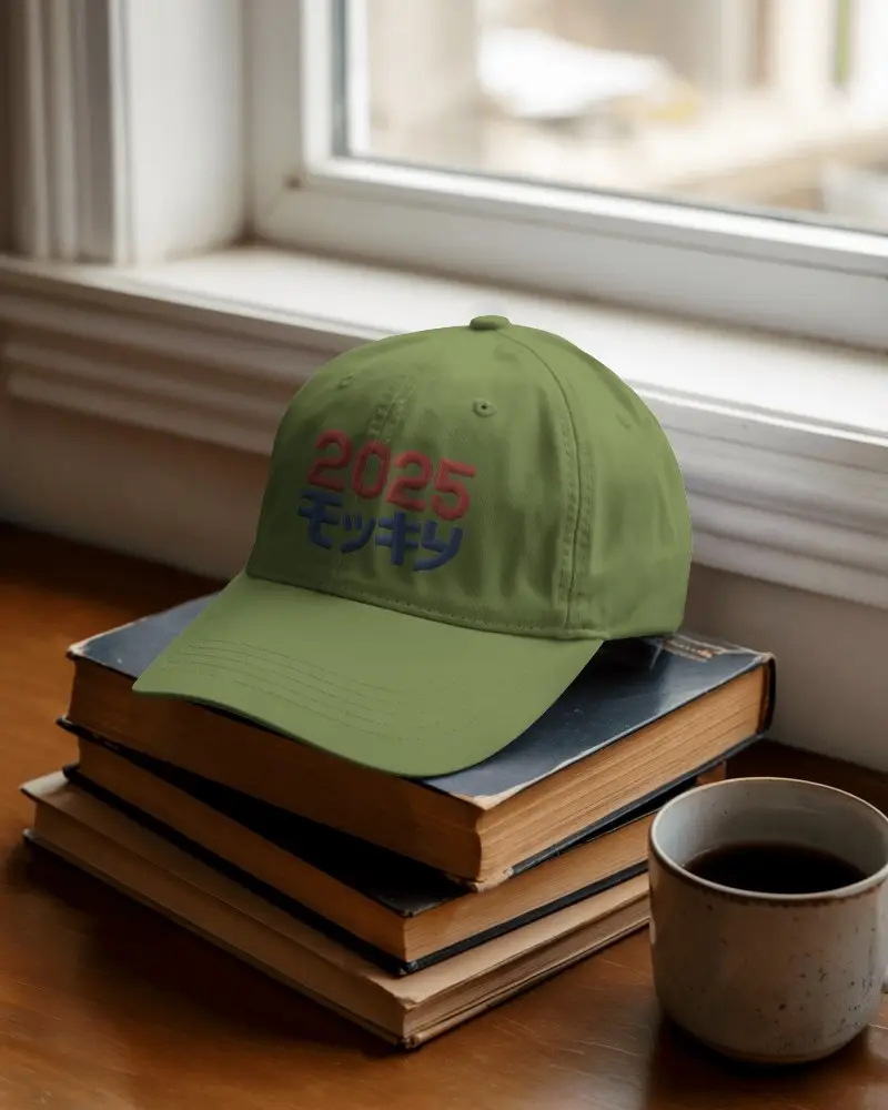 Window Light Cap Mockup Placed On Stack Of Books Beside Coffee Cup In Warm And Serene Morning Light