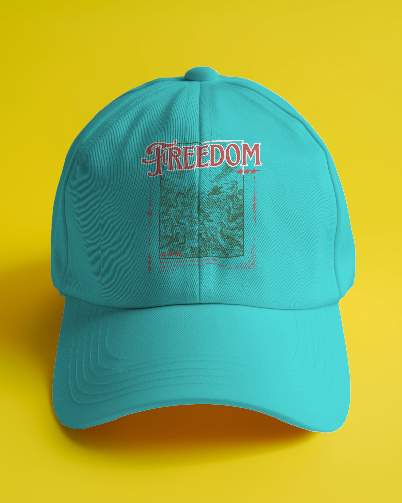 Cap Mockup In Front Of Yellow Background