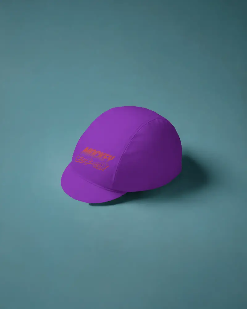 Mustard Cap Product Mockup On Soft Blue Floor Shadowed Light Angle Clean Look