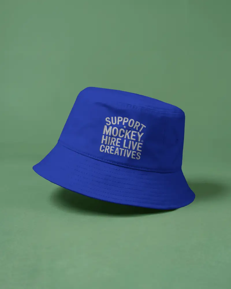 Trendy Cotton Bucket Hat Mockup Showcasing Soft Fabric And Structured Brim For All Seasons