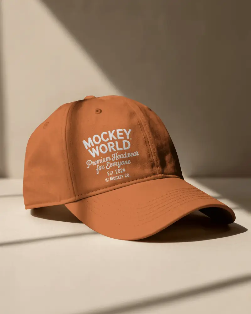 Sunlit Minimal Cap Mockup On Neutral Surface Soft Shadows Modern Clean Aesthetic Display