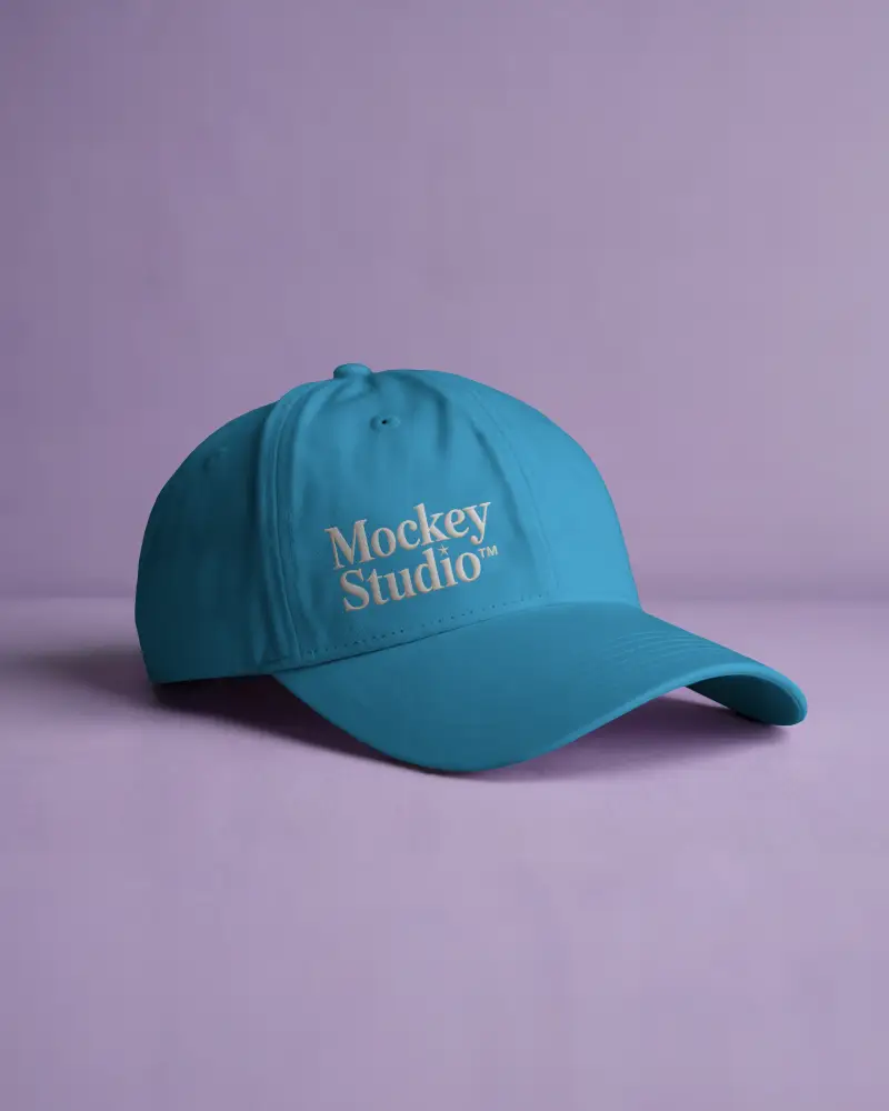 Cap Mockup On Studio Surface Minimalist Creative Setup Soft Modern Presentation