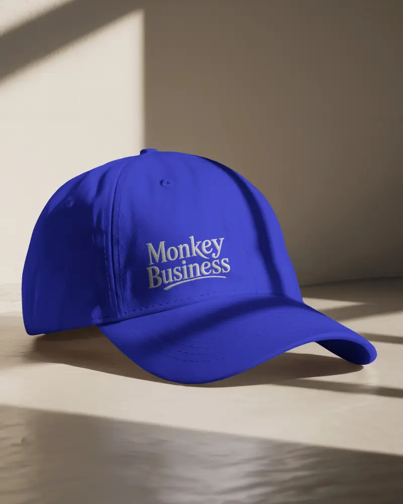 Casual Cap Mockup On Floor With Soft Sunlight Shadow Studio Display Minimal Fashion Aesthetic