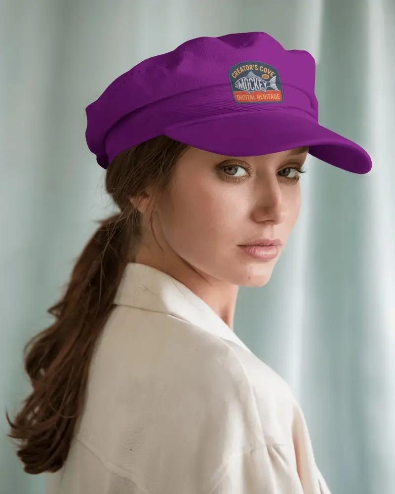Soft Portrait Cap Mockup On Female Model With Gentle Natural Lighting