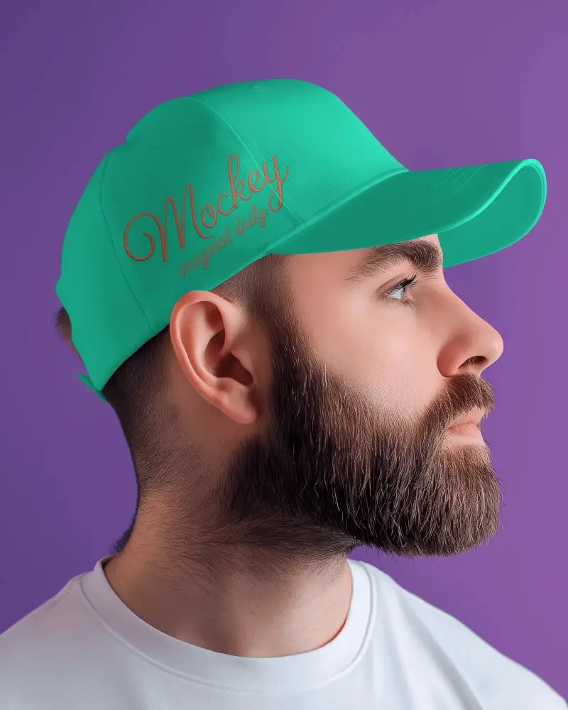 Men Casual Sporty Cap Mockup For Fashion Accessory Brand Promotion And Design Template