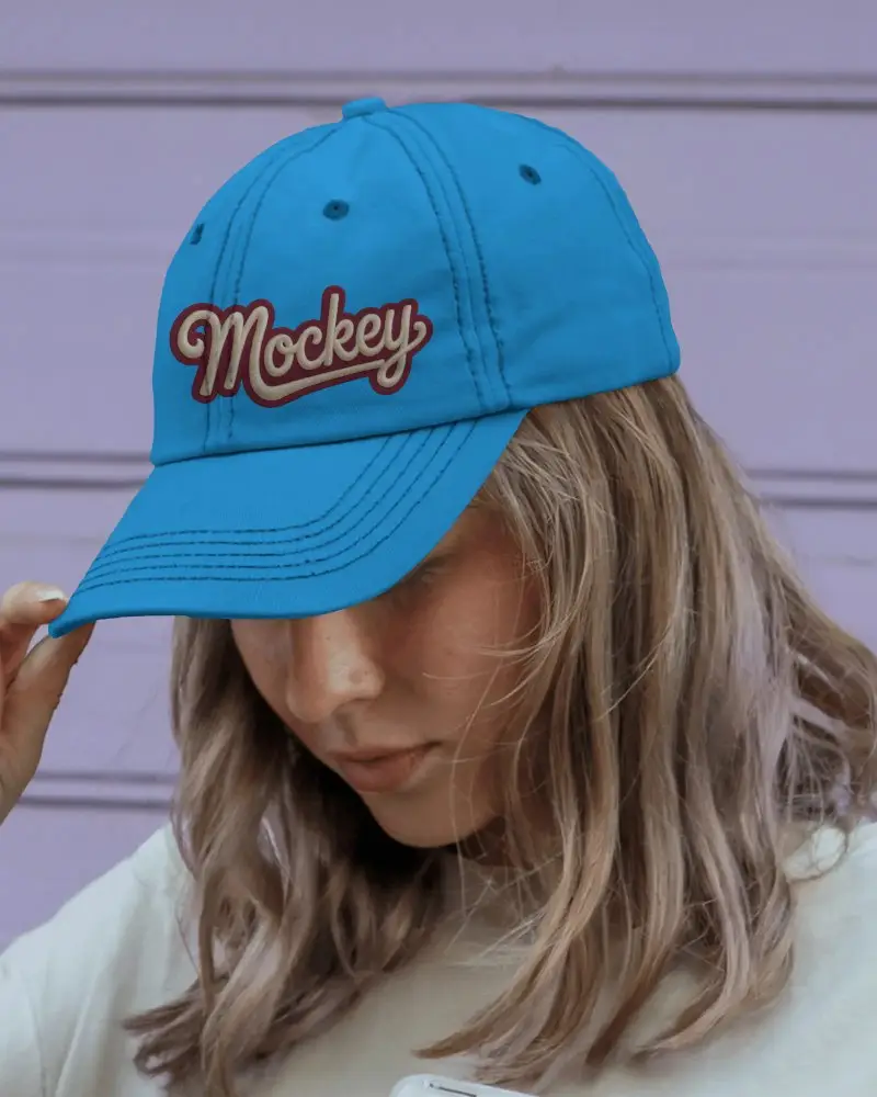 Stylish Casual Snapback Cap Mockup For Women With Adjustable Fit And Modern Urban Appearance