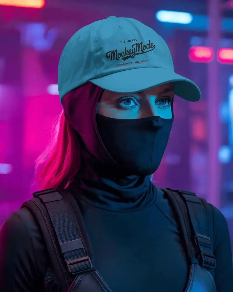 Versatile Outdoor Cap Mockup With Modern Athletic Appeal For Branding And Advertising Use