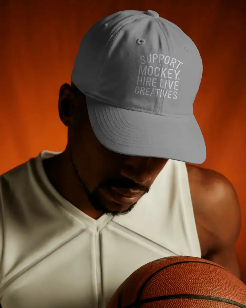 Premium Sports Cap Mockup Adjustable Fit Perfect For Basketball Players And Fans