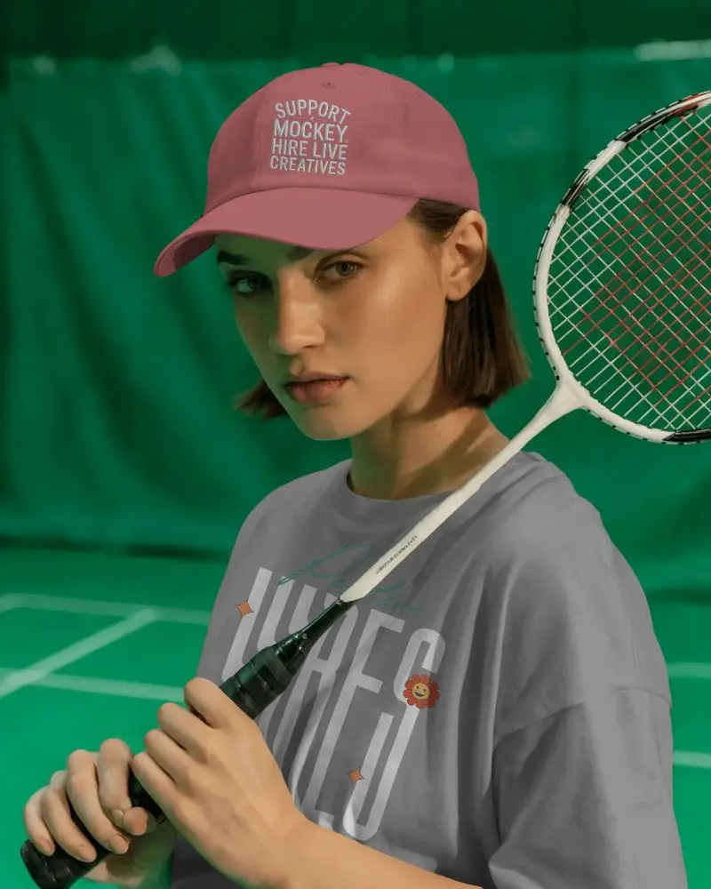 High Quality Sports Cap Mockup For Badminton Players And Athletic Fashion Designs