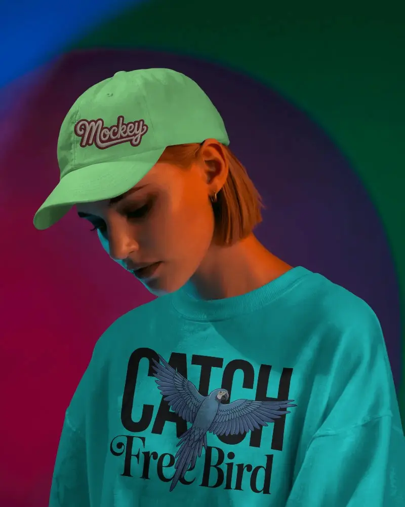 Stylish Baseball Cap Mockup For Merchandise Branding And Sportswear Collection