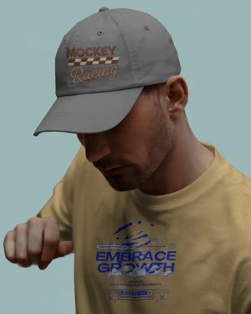 Modern Unisex Snapback Cap Mockup Perfect For Athletic Team And Corporate Merchandise